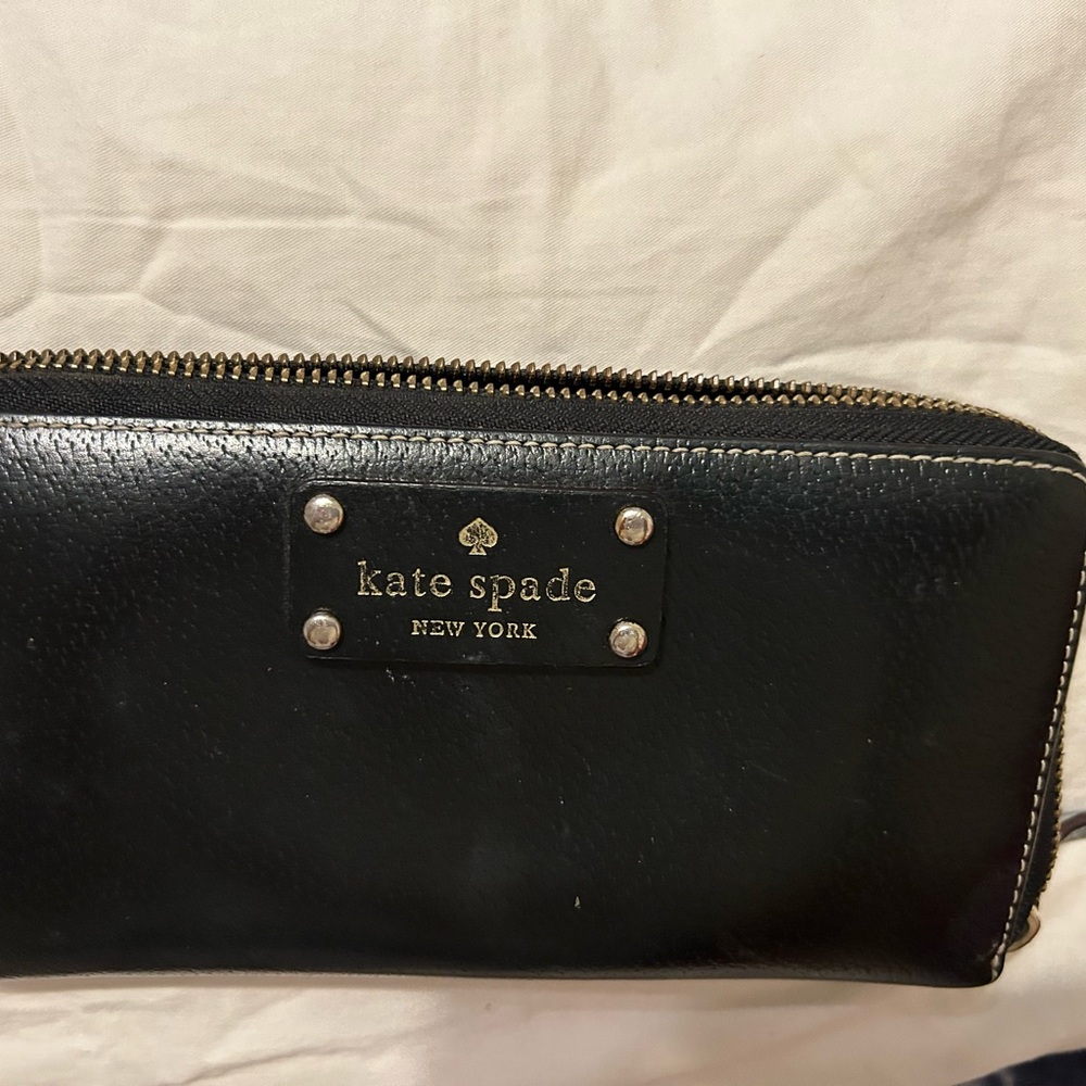 Kate Spade Black Zip-Around Wallet